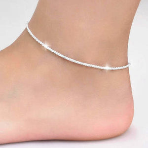 Subtle Thin Silver Anklet