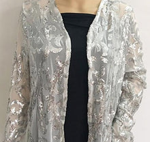 Long Sexy Sequined Formal Cover Up