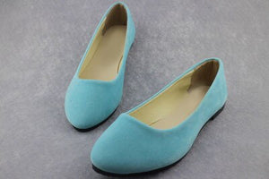 Candy Colored Velvet Flats